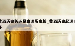 黄酒历史长还是白酒历史长_黄酒历史起源哪年